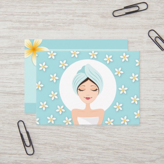 Beauty Salon oder Wellness-Center Visitenkarte - A (Vorderseite/Rückseite Beispiel)