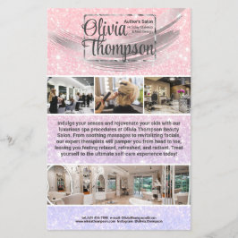 Beauty Salon Pearl Silver Calendar Flyer