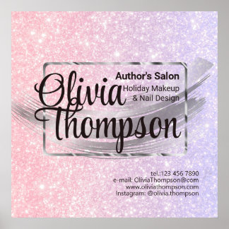 Beauty Salon Pearl Silver Poster