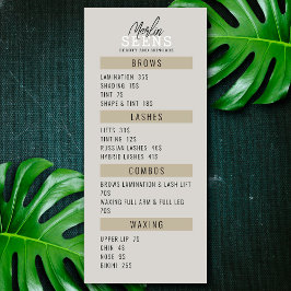 Beauty Salon Treatment Menu Design Menükarte