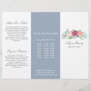 Beauty Salon Trifold Broschüre Elegante