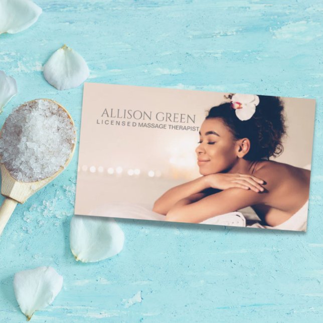 Beauty Salon WELLNESS-CENTER Aromatherapie Massage Visitenkarte (Beauty Salon SPA Aromatherapy Massage Salon Business Card)