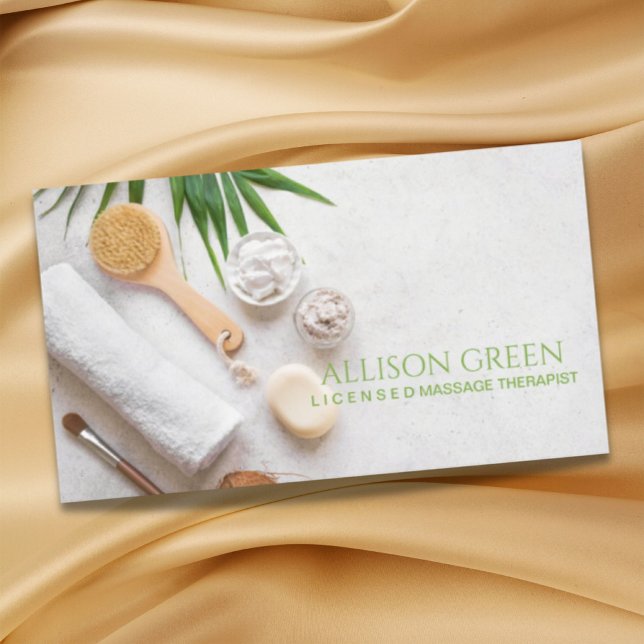 Beauty Salon WELLNESS-CENTER Aromatherapie Massage Visitenkarte (Beauty Salon SPA Aromatherapy Massage Salon Business Card)
