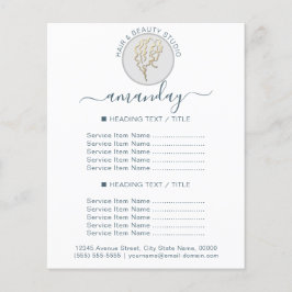 Beauty Salon Wiedereröffnung Logo QR CODE Preis we Flyer