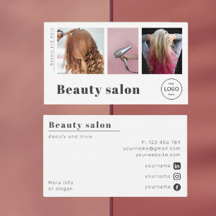 Beauty Shop Friseur Salon Nägel Foto Visitenkarte