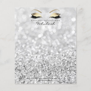 Beauty Skinny Lashes Makeup Stylist Silber Grau Flyer