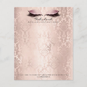 Beauty Studio Lashes Makeup Stylist Damask Pink Flyer