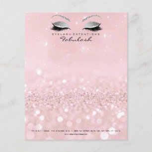 Beauty Studio Lashes Makeup Stylist Silver Pink Flyer