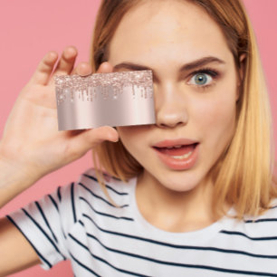 Beauty Studio Wellness-Center Lash Rose Gold Tropf Visitenkarte