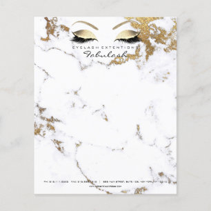 Beauty Studio Wimpern Make-up-Stylist Gold Marmor Flyer