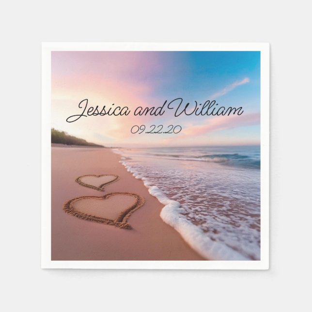 Beauty Summer Wedding Serviette (Vorderseite)