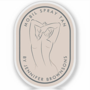 Beauty Tan Wellness-Center Body Rounded Decal Aufkleber