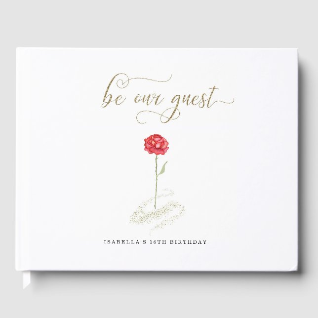 Beauty & The Beast Birthday Bridal Wedding Gästebuch (Vorderseite)