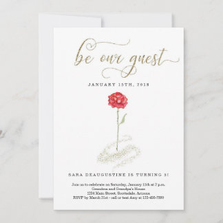 Beauty & the Beast Birthday Einladung