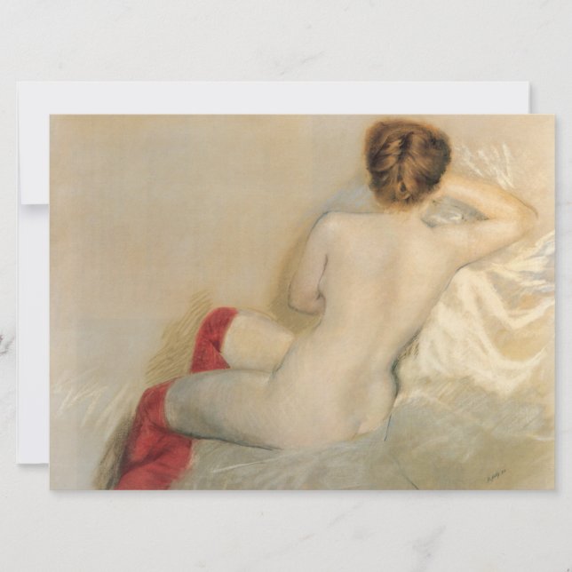 Beauty von Frauen mit roten Strümpfen Karte (Vorderseite)