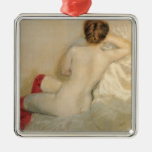 Beauty von Frauen mit roten Strümpfen