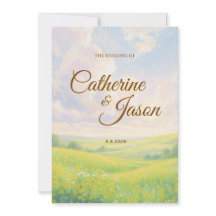 Beauty Watercolor Scenery Wedding Invitation