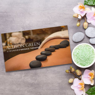 Beauty WELLNESS-CENTER Akupressur Hot Stone Massag Visitenkarte