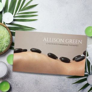 Beauty WELLNESS-CENTER Akupressur Hot Stone Massag Visitenkarte