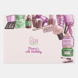 Beauty Wellness-Center Geburtstagsparty Geschenkpapier Set