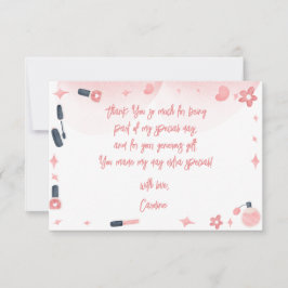 Beauty Wellness-Center glitz und glam Geburtstagsp Dankeskarte