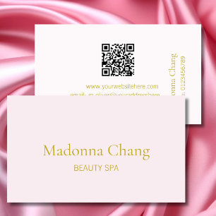 Beauty Wellness-Center QR Code Einfach rosa Stilvo Visitenkarte