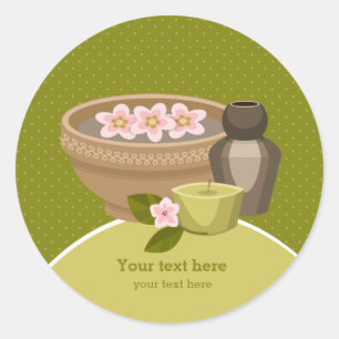 Beauty Wellness-Center Salon Runder Aufkleber