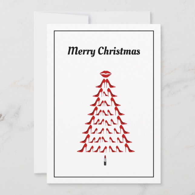 Beauty Woman Red High Heel Schuhe Weihnachten (Vorderseite)