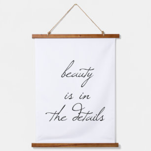 Beauty Wood Topped Wall Tapestry Wandteppich Mit Holzrahmen