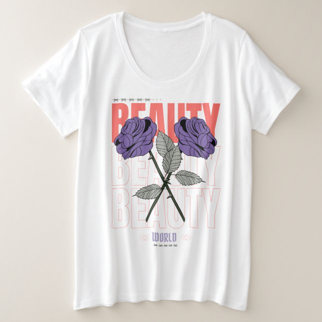 Beauty World Shirt - Gothic Rose Ästhetisches Desi (Design vorne)