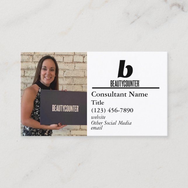 Beautycounter Business Card für Berater Visitenkarte (Vorderseite)