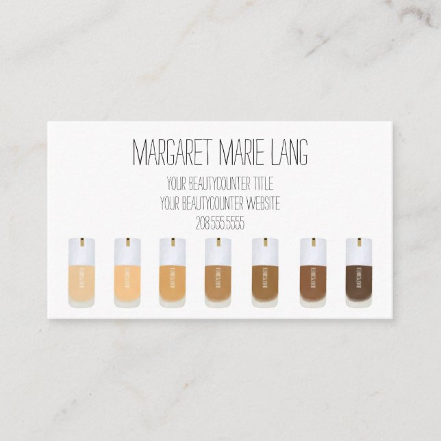 Beautycounter Hand gezeichnet Skin Twin Business C Visitenkarte (Vorderseite)