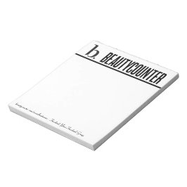 Beautycounter Notepad mit Informationen Notizblock