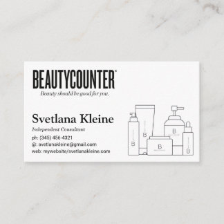 Beautycounter Visitenkarte-Schwarzes Visitenkarte