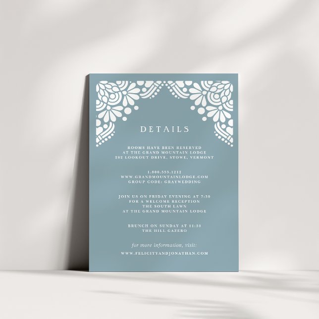 Beaux Arts Guest Information Card | Tourmaline Begleitkarte (Von Creator hochgeladen)