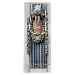 Beaux Arts Walrus Skulptur Custom Monogram Geschenktüte Für Weinflaschen
