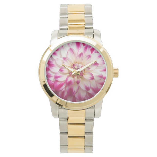 Beaux"Gaye Elise Beda", "Pink Blume", Taschen Armbanduhr (Vorderseite)
