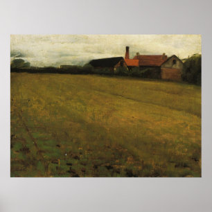 Beaux - Landschaft mit Bauernhaus Poster