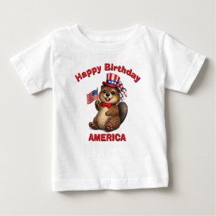 Beaver (5t) Patriotisches Kinder T-Shirt