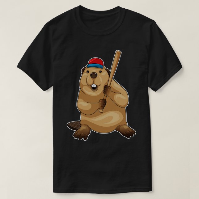 Beaver Baseball Baseball T-Shirt (Design vorne)