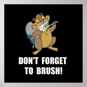 Beaver Brush Poster