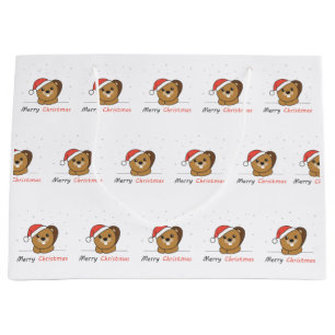 Beaver Christmas Snow Winter Animals Beaver Große Geschenktüte