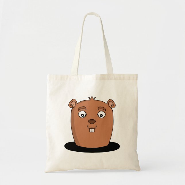 Beaver coming out of a hole tragetasche (Vorne)