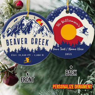 Beaver Creek Colorado Flag Berg Souvenir Keramik Ornament