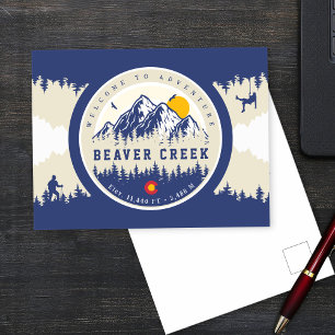 Beaver Creek Colorado Flag Berg Souvenir Postkarte