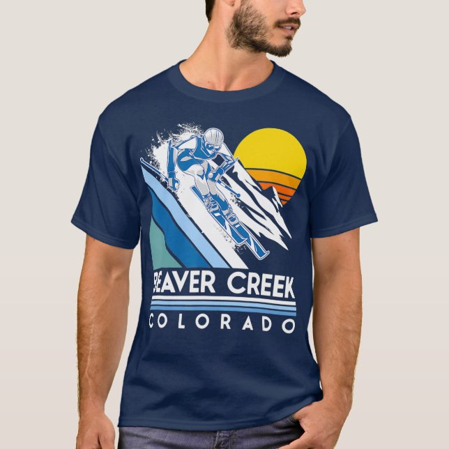 Beaver Creek Colorado Retro Ski T-Shirt (Vorderseite)