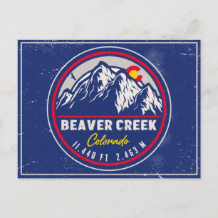 Beaver Creek Colorado Retro Sunset Souvenirs Postkarte