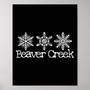 Beaver Creek Colorado Skifahren Schneeflocken Ski Poster