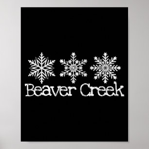 Beaver Creek Colorado Skifahrer Skien Schneeflocke Poster