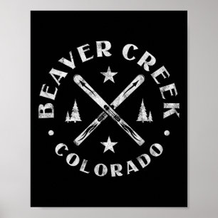 Beaver Creek Colorado Skigebiet Skifahren Skifahre Poster